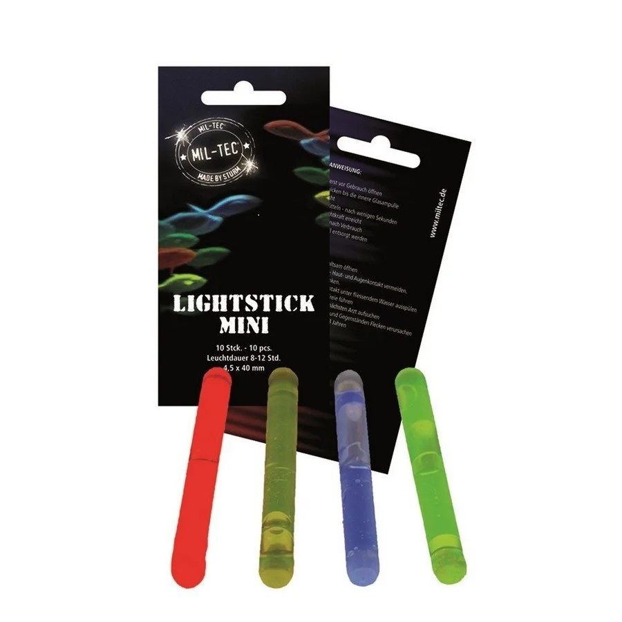 Ράβδοι Χημικού Φωτός Mil-Tec 12 Ωρών Light Sticks Mini 10 τεμχ