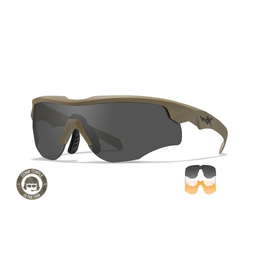 Αντιβαλλιστικά Γυαλιά Wiley X "Rogue Comm Grey/Clear/Rust Matte Tan Frame"