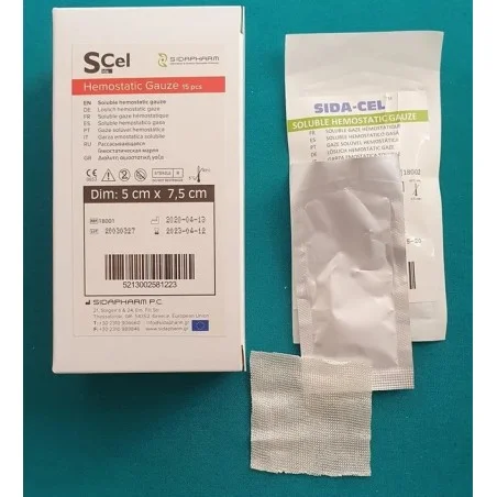 Αιμοστατική Γάζα SIDA-CEL Trauma Hemostatic Gauze 5x7.5cm
