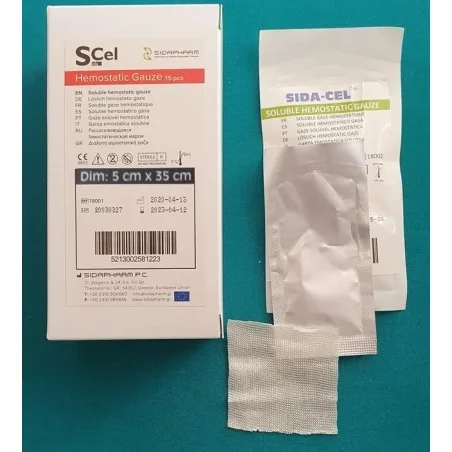 Αιμοστατική Γάζα SIDA-CEL Trauma Hemostatic Gauze 5x35cm