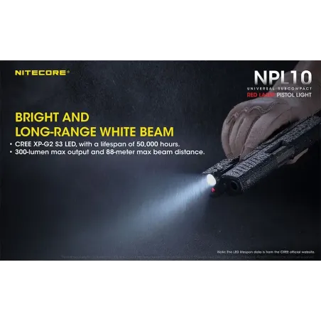 Φακός Led NITECORE NPL10 Set με Μπαταρία CR2