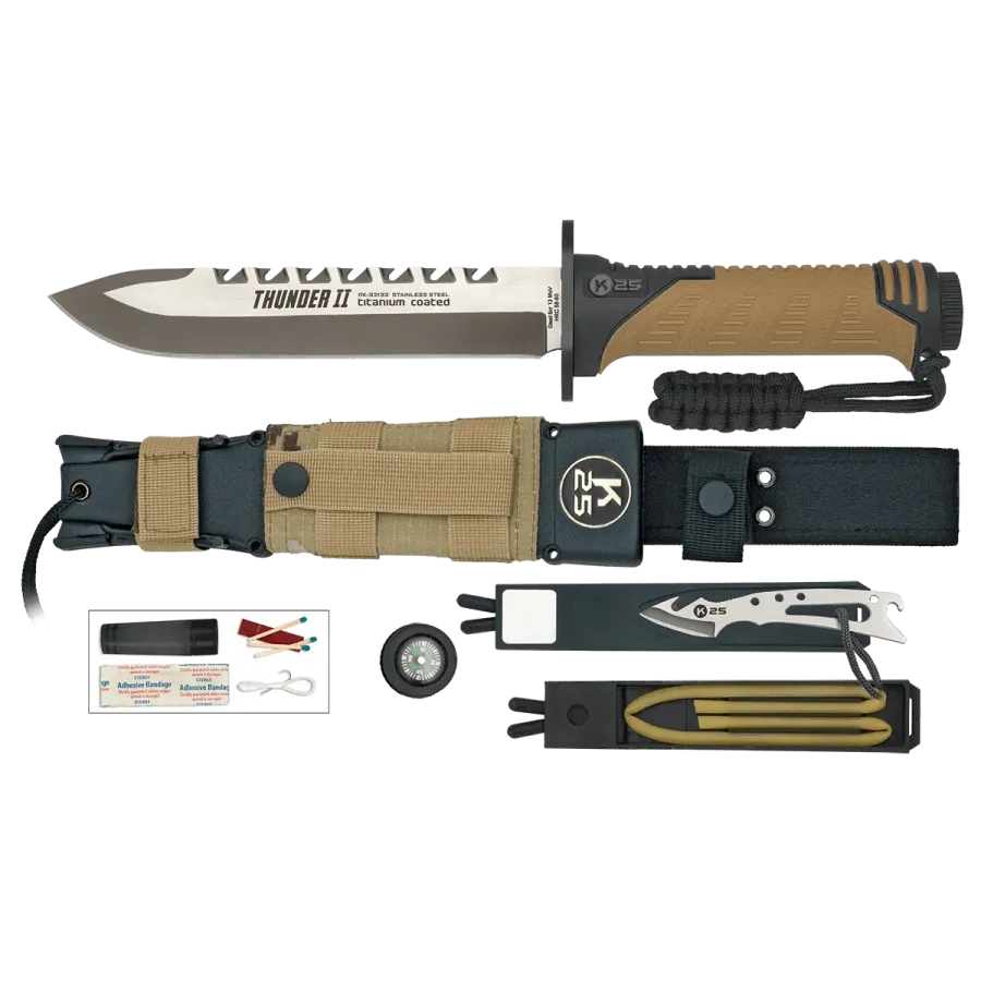 ΜΑΧΑΙΡΙ K25, Tactical Knife, THUNDER II, COYOTE, ENERGY, 32133