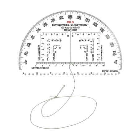 Μοιρογνωμόνιο Ανάγνωσης Χάρτη BCB Military Protractor 6 inch