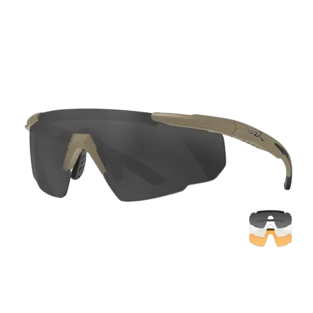 Αντιβαλλιστικά Γυαλιά Wiley-X SABER ADV Smoke/Clear/Rust Tan Frame