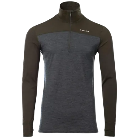 Μακρυμάνικη Μπλούζα Πόλο Aclima Lightwool 180 Polo με Φερμουάρ