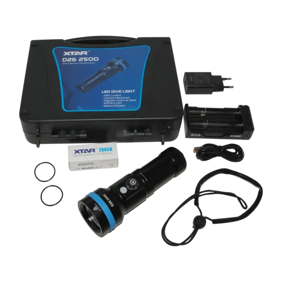 Φακός Κατάδυσης XTAR D26 2500 Lumens