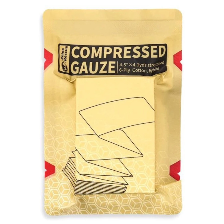 Αιμοστατική Γάζα Εμποτισμού Rhino Rescue Compressed Gauze Z-Fold