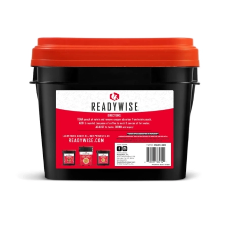 Καφές Μακράς Διάρκειας ReadyWise Coffee Bucket - 360 Servings