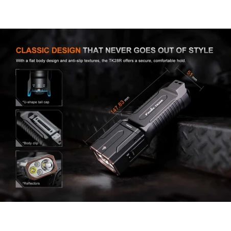 Φακός Led Fenix TK28R Επαναφορτιζόμενος με USB