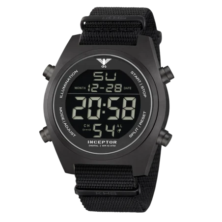 Ψηφιακό Ρολόι Tactical KHS Inceptor Black Steel Digital Watch NATO