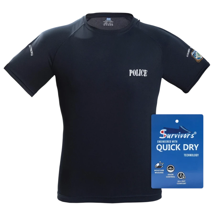 Μπλουζάκι Τ-Shirt Αστυνομίας Quick Dry Survivors