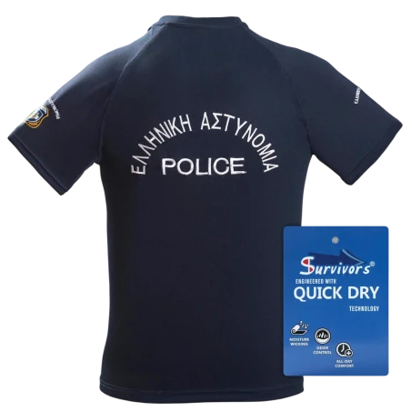 Μπλουζάκι Τ-Shirt Αστυνομίας Quick Dry Survivors