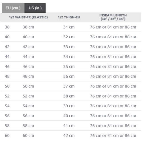 Size chart image