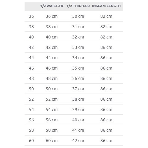 Size chart image