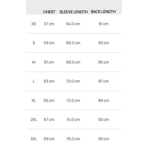 Size chart image