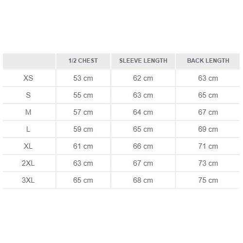 Size chart image