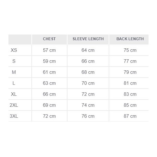 Size chart image