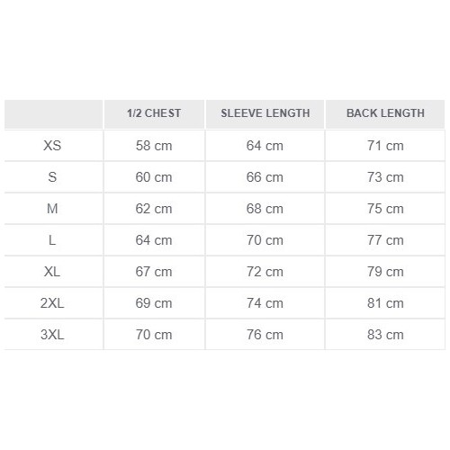 Size chart image