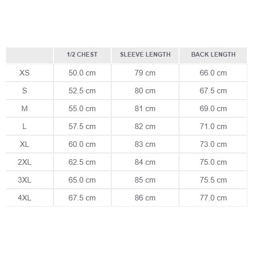 Size chart image