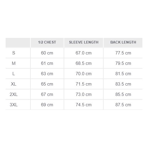 Size chart image