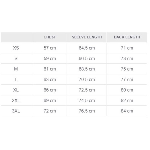 Size chart image