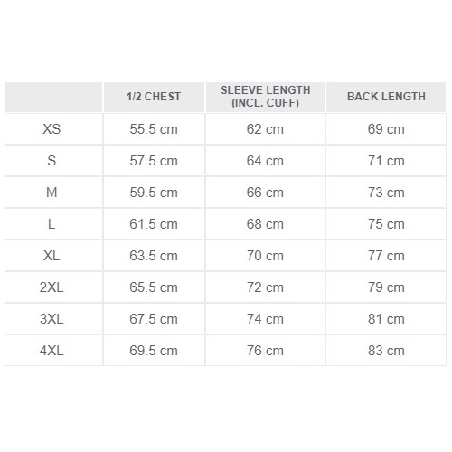 Size chart image