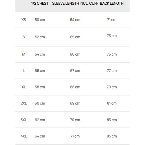 Size chart image