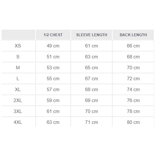 Size chart image