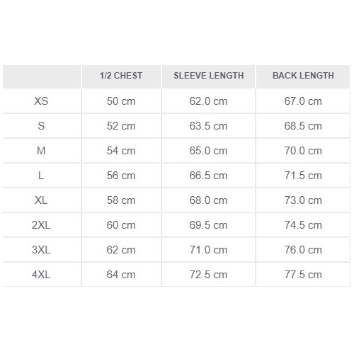 Size chart image