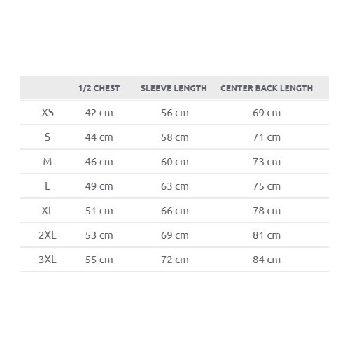 Size chart image
