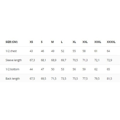Size chart image