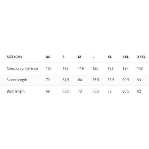 Size chart image