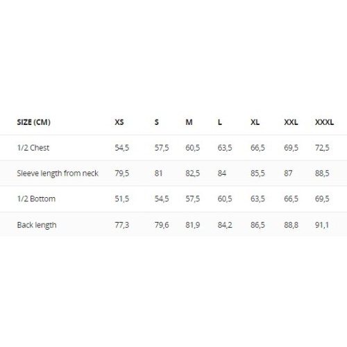 Size chart image