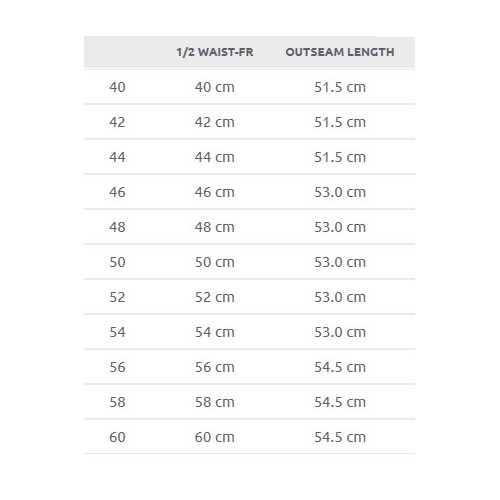 Size chart image