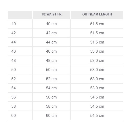 Size chart image