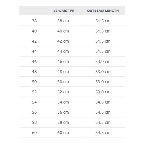 Size chart image