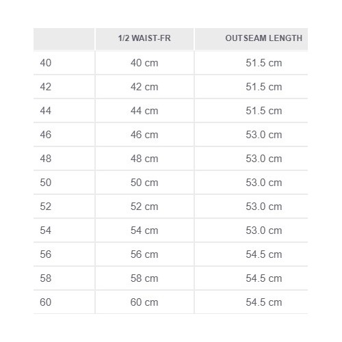 Size chart image