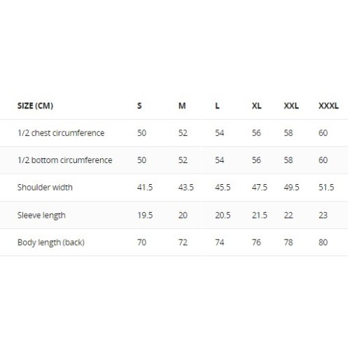 Size chart image