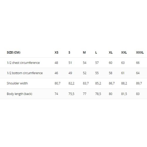 Size chart image