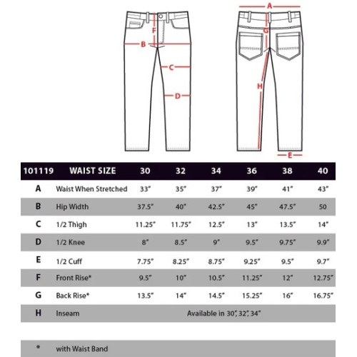 Size chart image