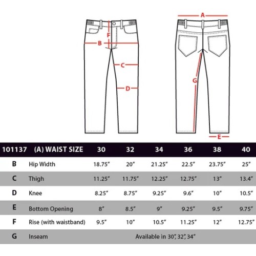 Size chart image