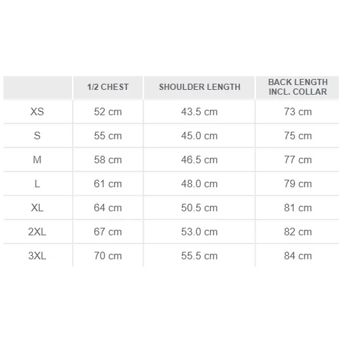 Size chart image