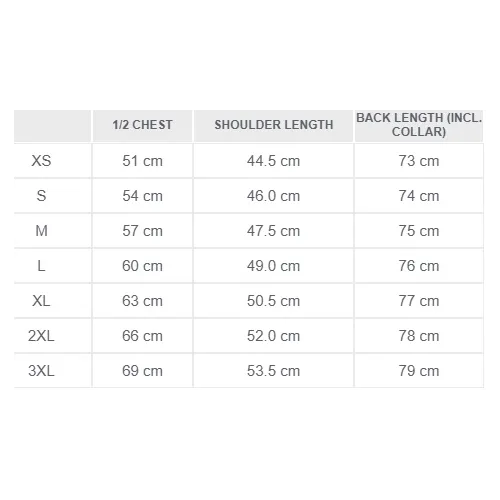Size chart image