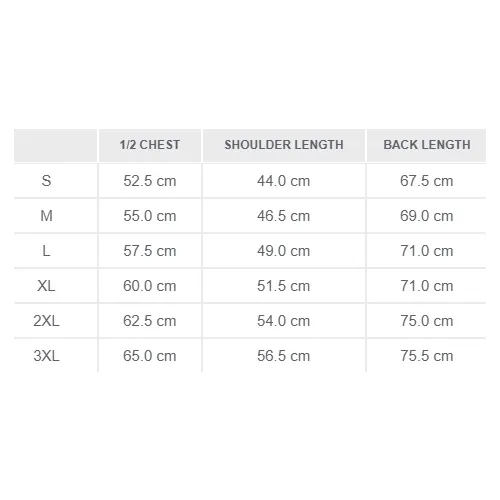 Size chart image