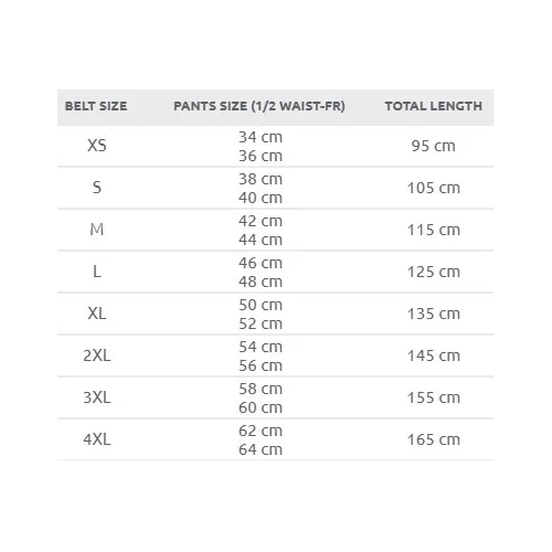 Size chart image