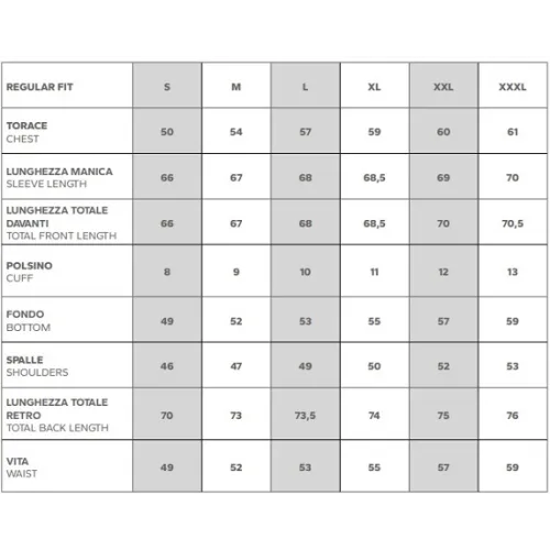 Size chart image