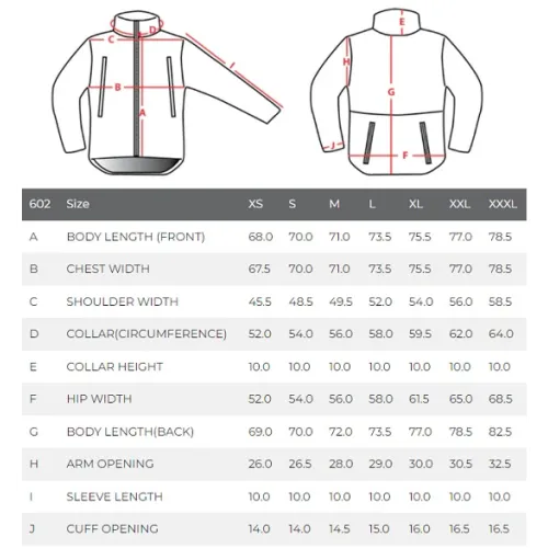 Size chart image