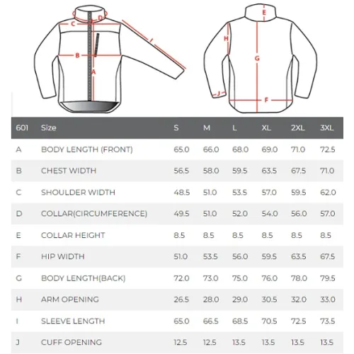 Size chart image