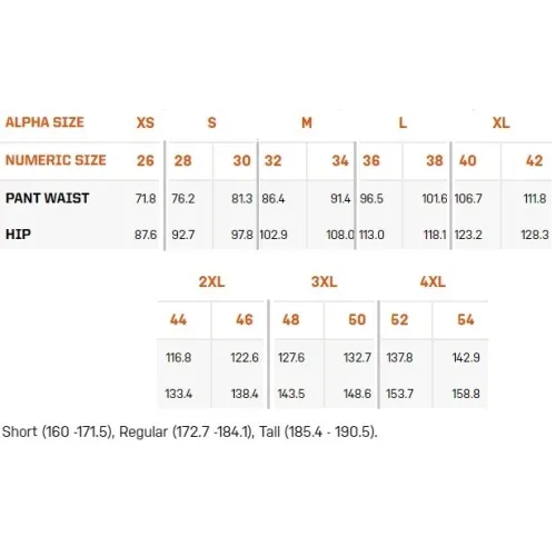 Size chart image
