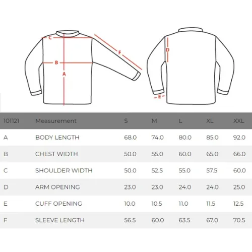 Size chart image